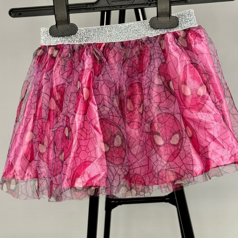 Marvel Pink Spider-Man Tulle Skirt with Silver Waistband